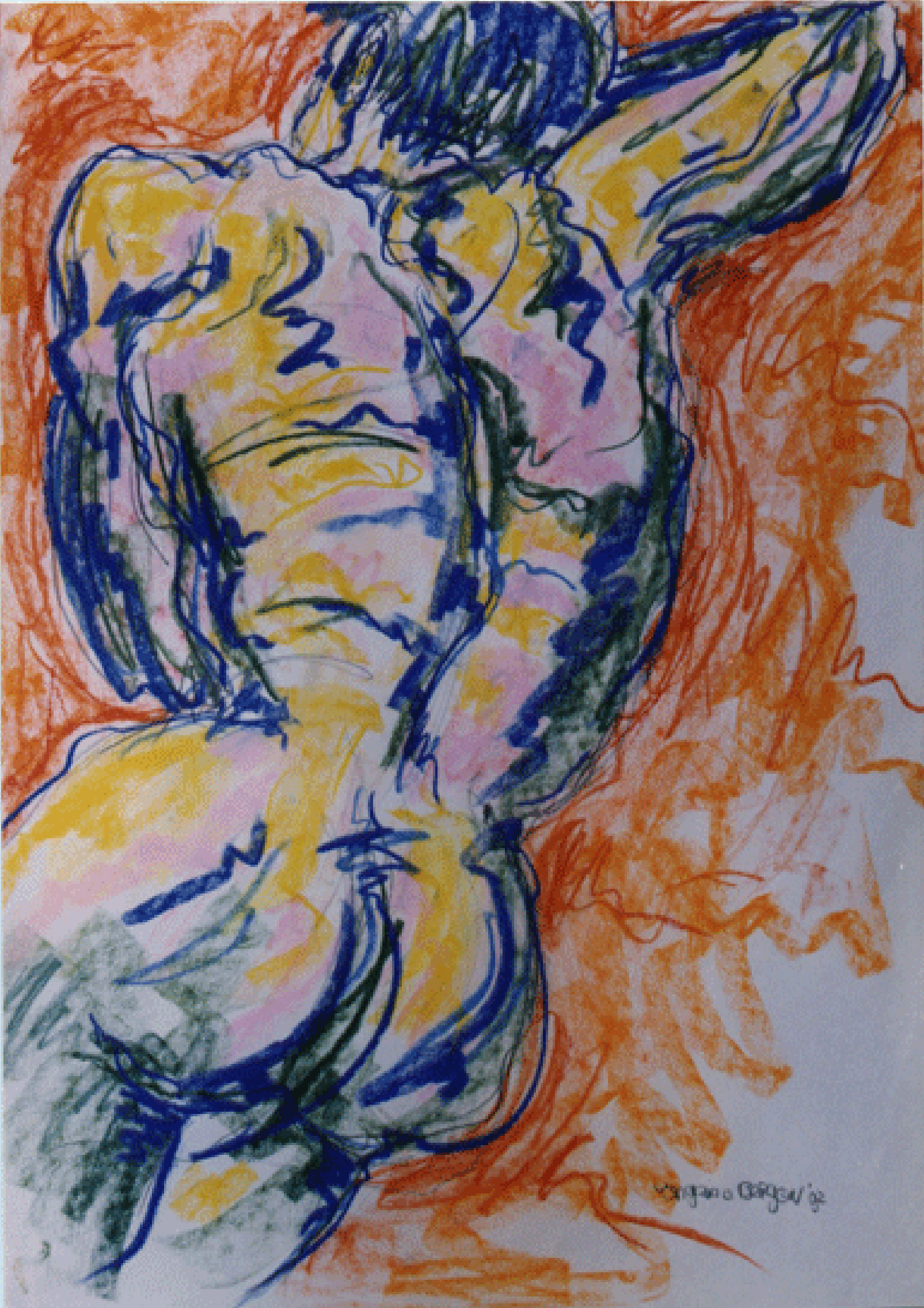 SCHLAFENDE MANN 1992

Pastell
75-110 cm.